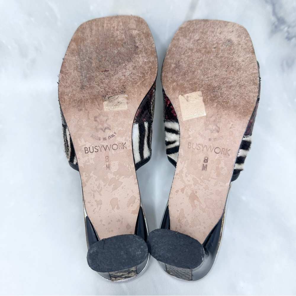 Brighton Busywork Patchwork Animal Print Mule Sli… - image 8